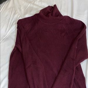 Burgundy turtleneck